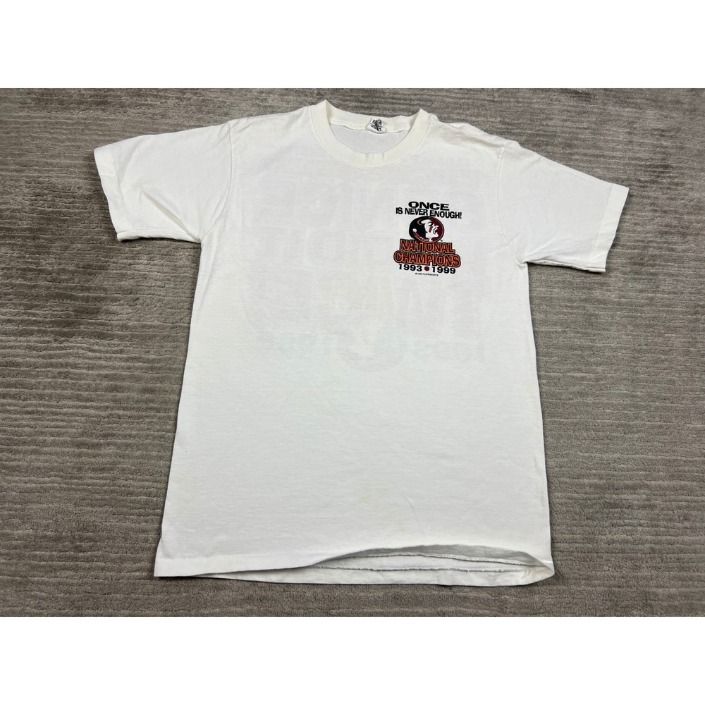 Ruppshirts T-Shirt Mens M White Florida State Seminoles National Champions 1999